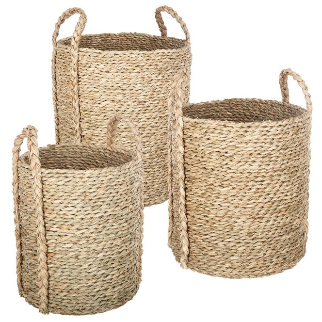 Sada tří proutěných košů Wicker na drobné zahradní nářadí