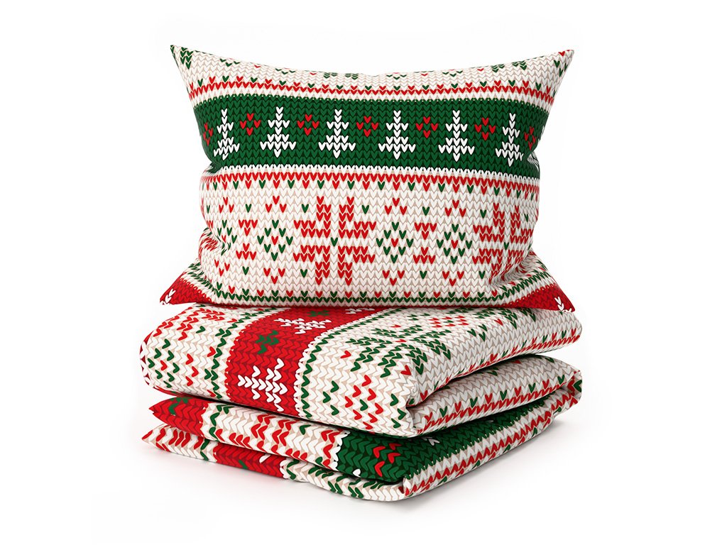 Povlečení z mikrovlákna FROSTED CHRISTMAS barevné